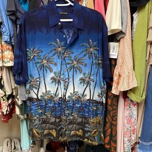 Pierre Cardin Palm Tree Button Up
